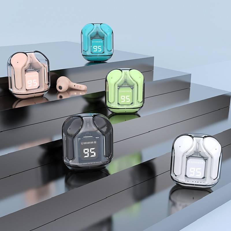 Transparent Wireless In-ear Air31 Tws Earbuds With Noise Cancelling And Led Display For Sports White
