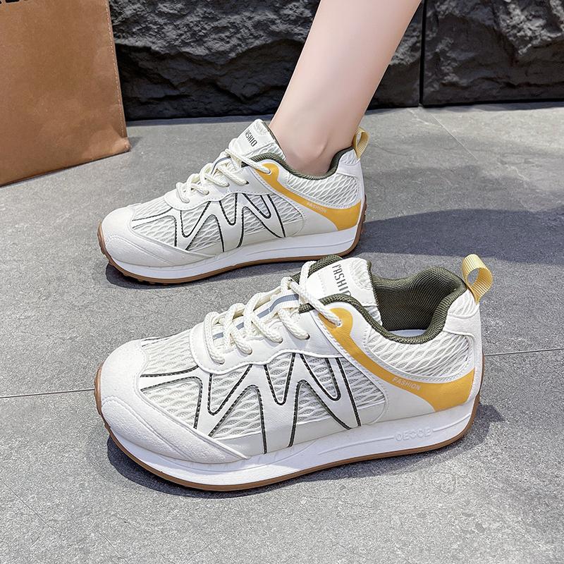 Fashion Femmes 2025 New Mesh Sneakers Women Designer Retro Running Shoes Fashion Breathable Women's Sports Shoes Tenis Feminino
