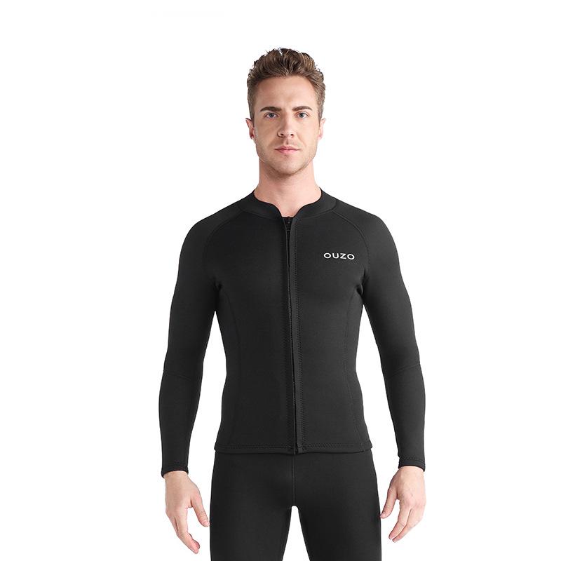 Herren 1,5 mm Neoprenanzug Split Langarm-Top zum Surfen, Schwimmen, Yoga und Tauchen