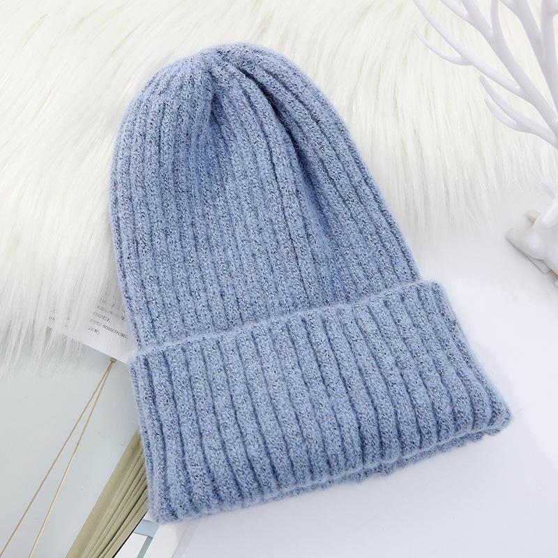 Damen Dick gefütterte Winterstrickmütze - Schlichte modische Wollmütze