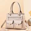 Vintage European Style Pu Large Tote Bag For Daily Use With Inner Pockets