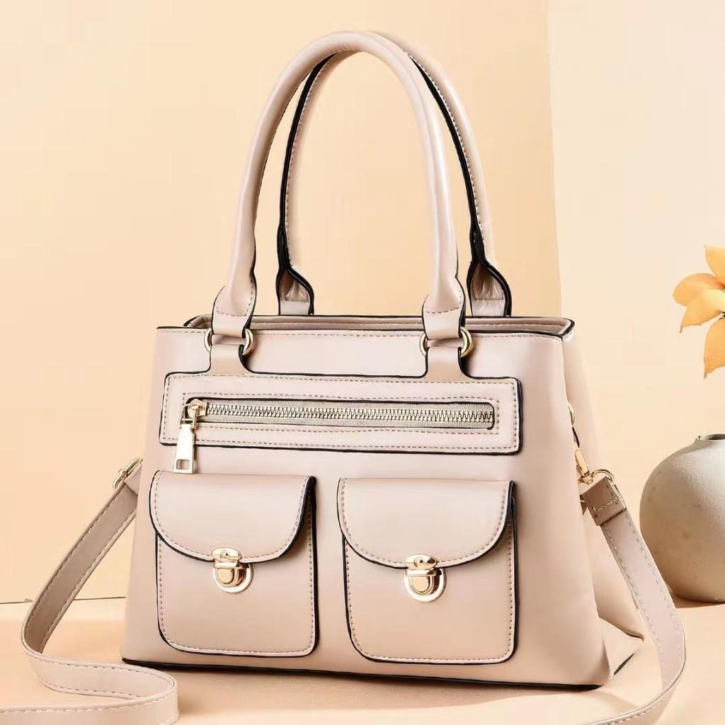 Vintage European Style Pu Large Tote Bag For Daily Use With Inner Pockets