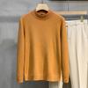 New Autumn and Winter Fashion Trend Men's Simple and Versatile Half High Neck Knit with Underlay Men's Solid Sweater