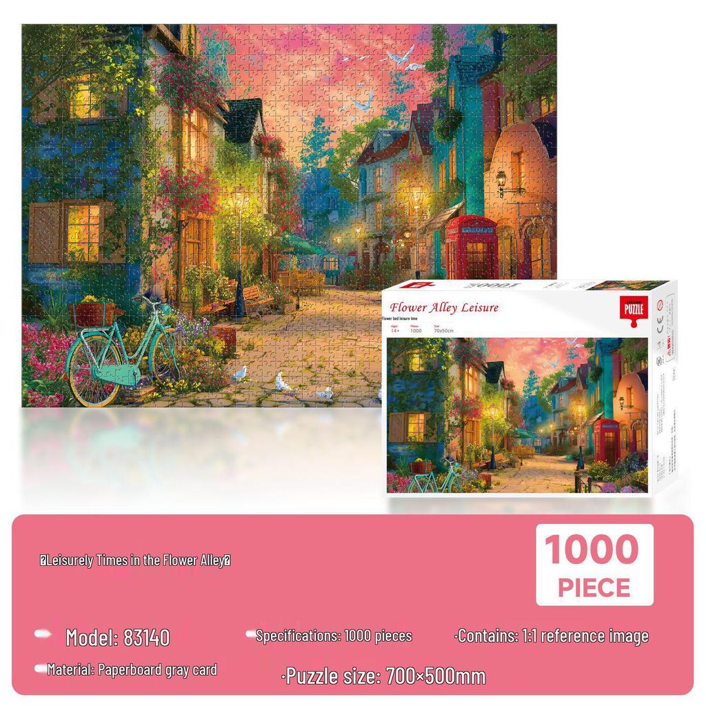 1000-Piece Famous Painting Landscape Jigsaw Puzzle for Adults - Decompression Toy