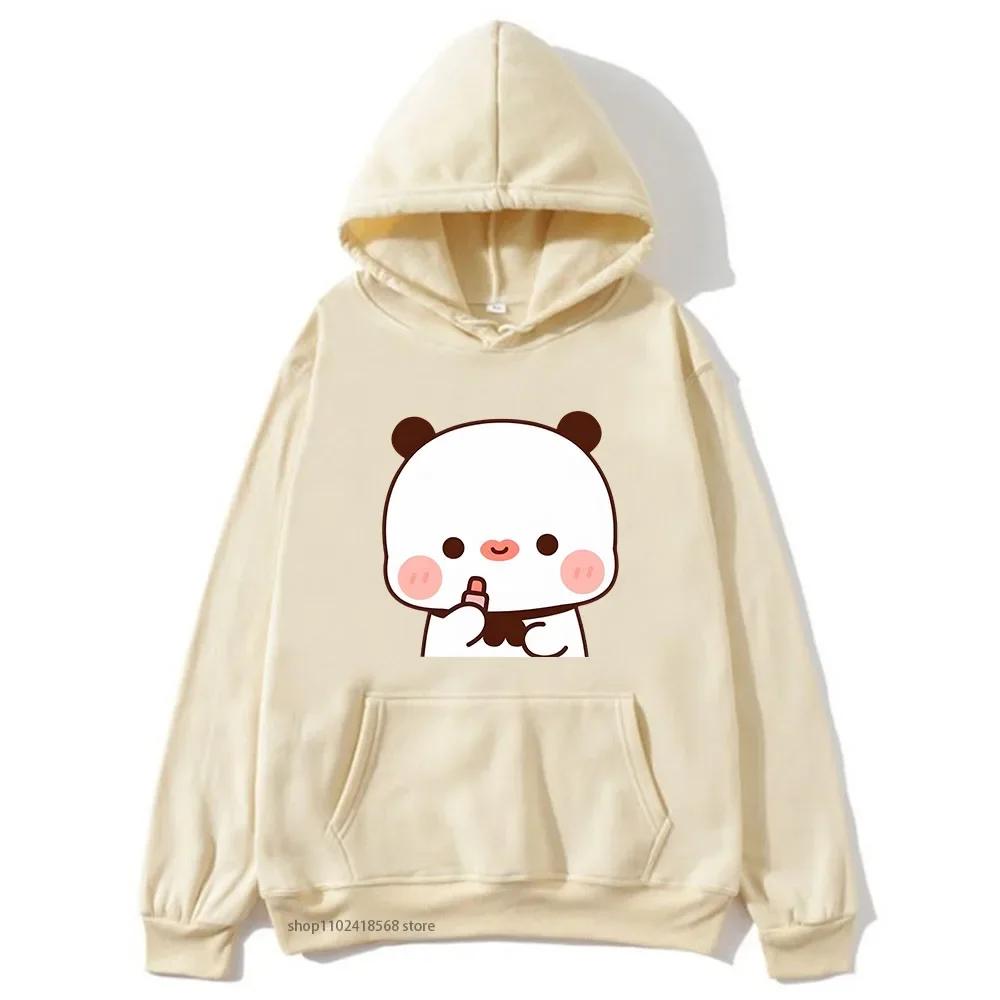 BuBu Kissed DuDu Hoodie Panda Bear Sweatshirt Couple Clothes Men Kawaii Women Tops Four Seasons Casual Streetwear