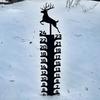 Snow Gauge Outdoor Metal Snowflake Iron Art Snow Gauge Accurate Snowfall Measuring Gauge Windproof Snow Ruler Christmas Yard Lawn Garden Decor