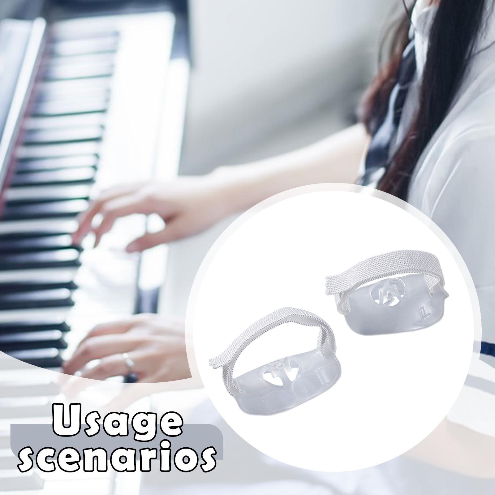 

2 Pieces Piano Finger Trainers Finger Training Adjustable Finger Exercisers for Experienced Musician Enthusiasts Beginners