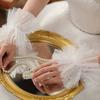 Beautiful Mesh Pearl Short Bridal Dress Lace Fake Sleeves Wedding Decoration Cuffs Pography Props Accessories