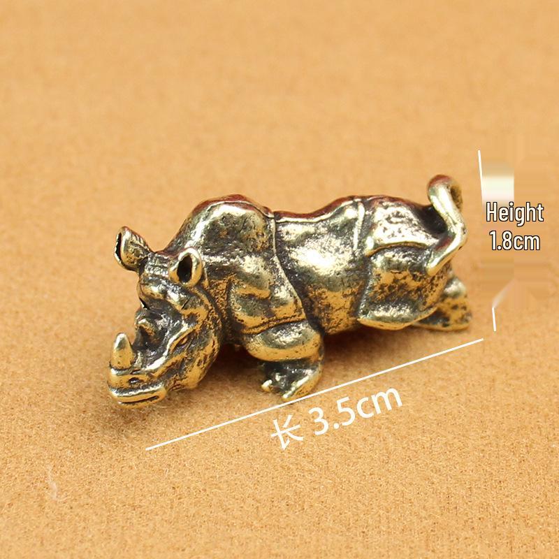 Reines Kupfer Nashorn Ornament: Kreative Messinghandwerkskunst für Heim- oder Bürodekoration