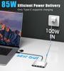 WAVLINK USB C to Adapter for 4K Quad Display Expansion for Dual 8K or Quad HDMI 4K DP Port Supports 120Hz High Refresh PD85W for PC HDMI/DP Monitors,