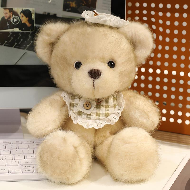 

Cute wear skirt bear plush toy dress up teddy bear doll children sleep cuddle bear rag doll grab machine 30cm