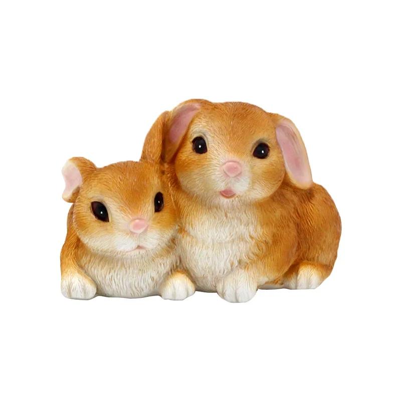 

Новый садовый смоляной мини-цветочный горшок, украшение, милый имитационный цветочный горшок в виде кролика, сочный микроландшафт, украшение для гостиной