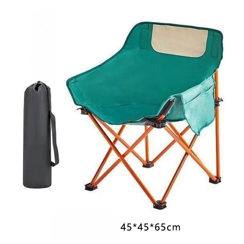 Portable Folding Lightweight Outdoor Chair with Side Pocket for Camping Hiking, Beach, Picnic, Patio, Backyard, Fishing, Travel