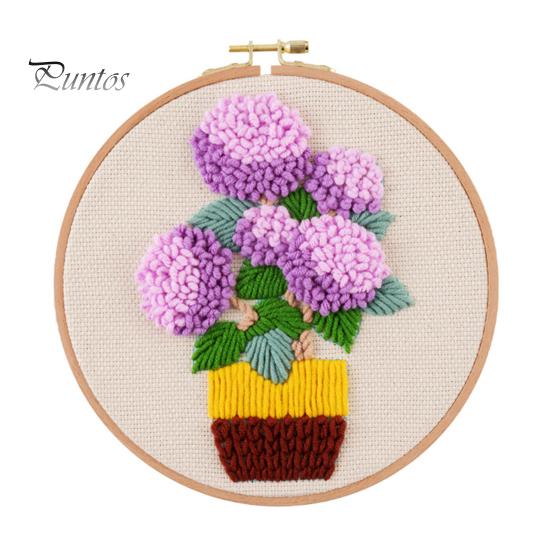 

Набор для вышивания своими руками Ткань для вышивки Шерстяная пряжа Иглы Пяльцы Набор для вышивания с цветочным узором для начинающих A