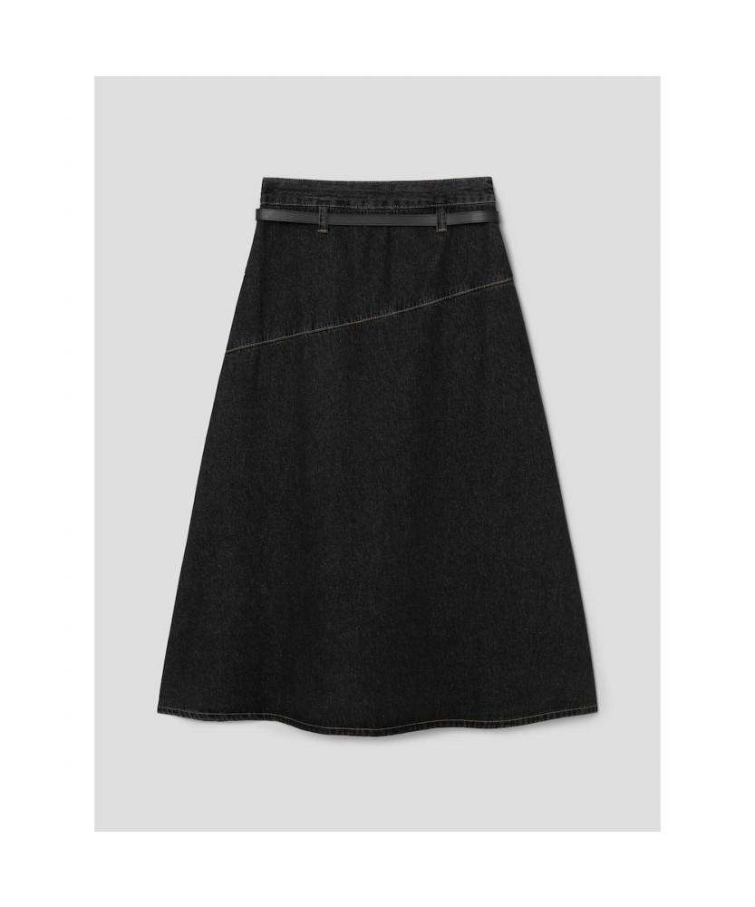 8seconds Belted Denim Skirt Ash
