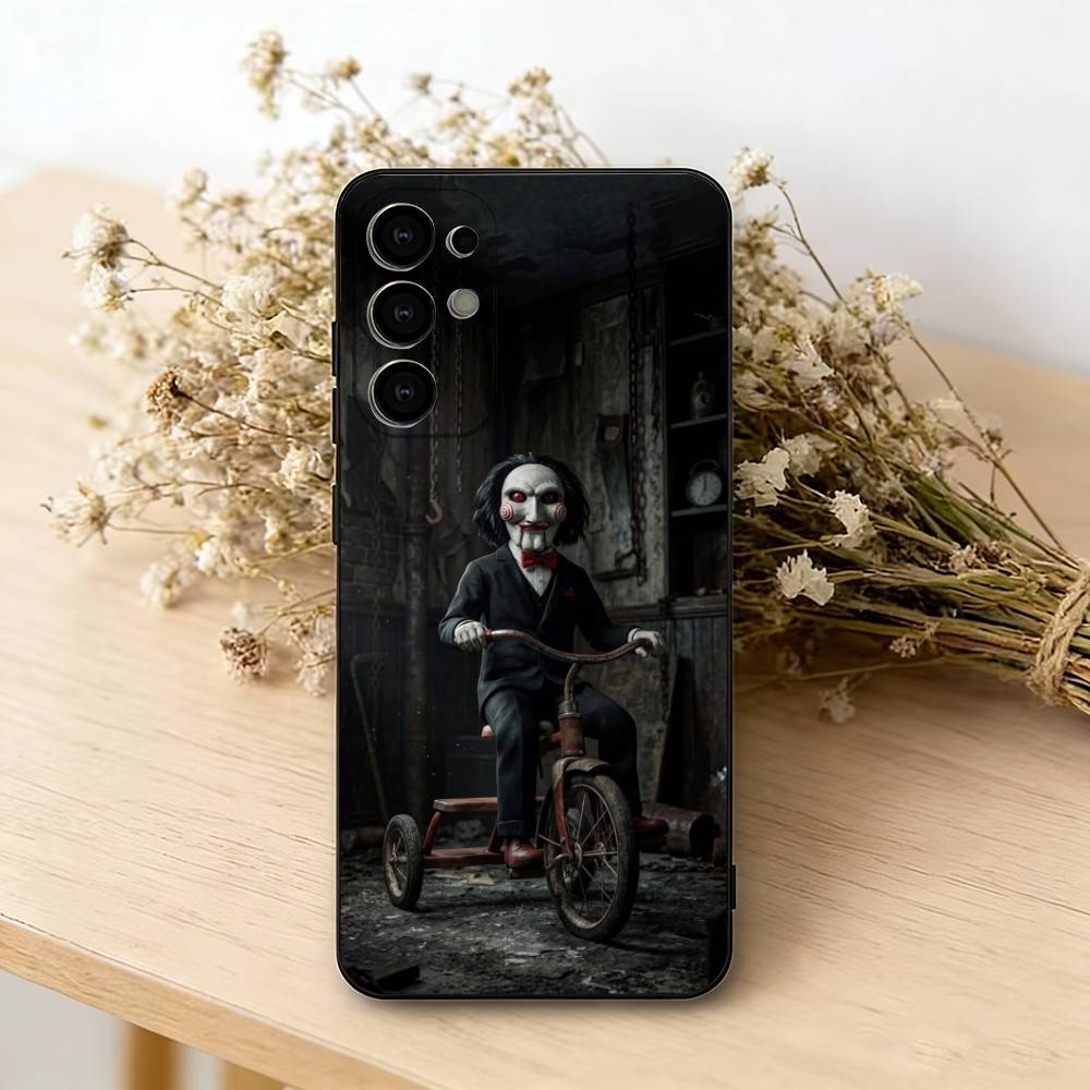 

S-Saw Jigsaw-w Phone Case Black Silicone Soft For Samsung S25,S24,S21,S22,S23,S30,Ultra,S20,Plus,Fe,Lite Samsung S24fe