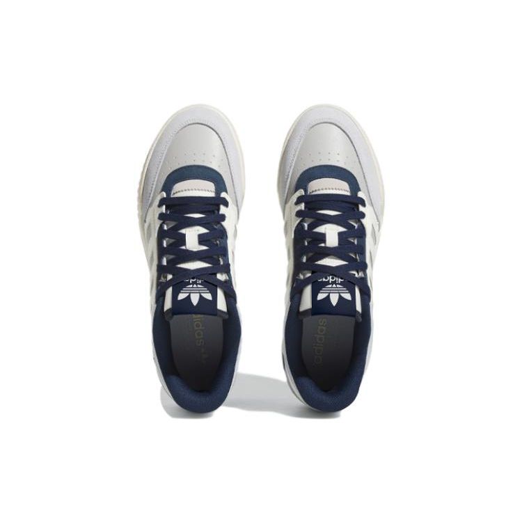 adidas Drop Step Low Off White Halo Blue Unisex Sneakers Cream Grey-Two HQ7119