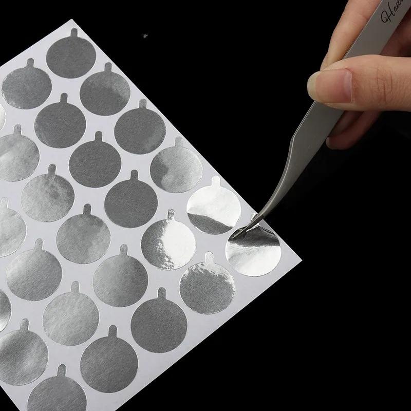 Eyelash Glue Holder Foil Pallet Glue Paper Patches Sticker For Eyelash Extension Disposable Glue Paper Pad Eye Sticker 300pcs