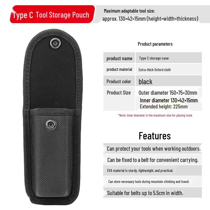 

Multifunctional Nylon Tool Waist Bag with Folding Knife Sheath - Portable Electrician s Storage Pouch