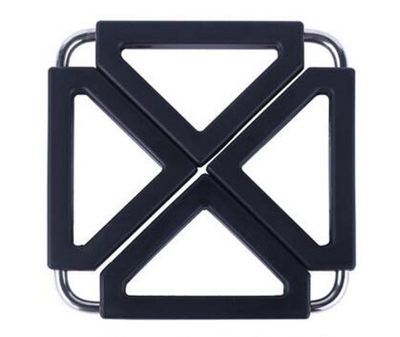 Foldable Square Kitchen Insulation Hot Pad Trivet Coaster Heat Resistant Pads Trivets Mat Multipurpose Silicone Pot Holder