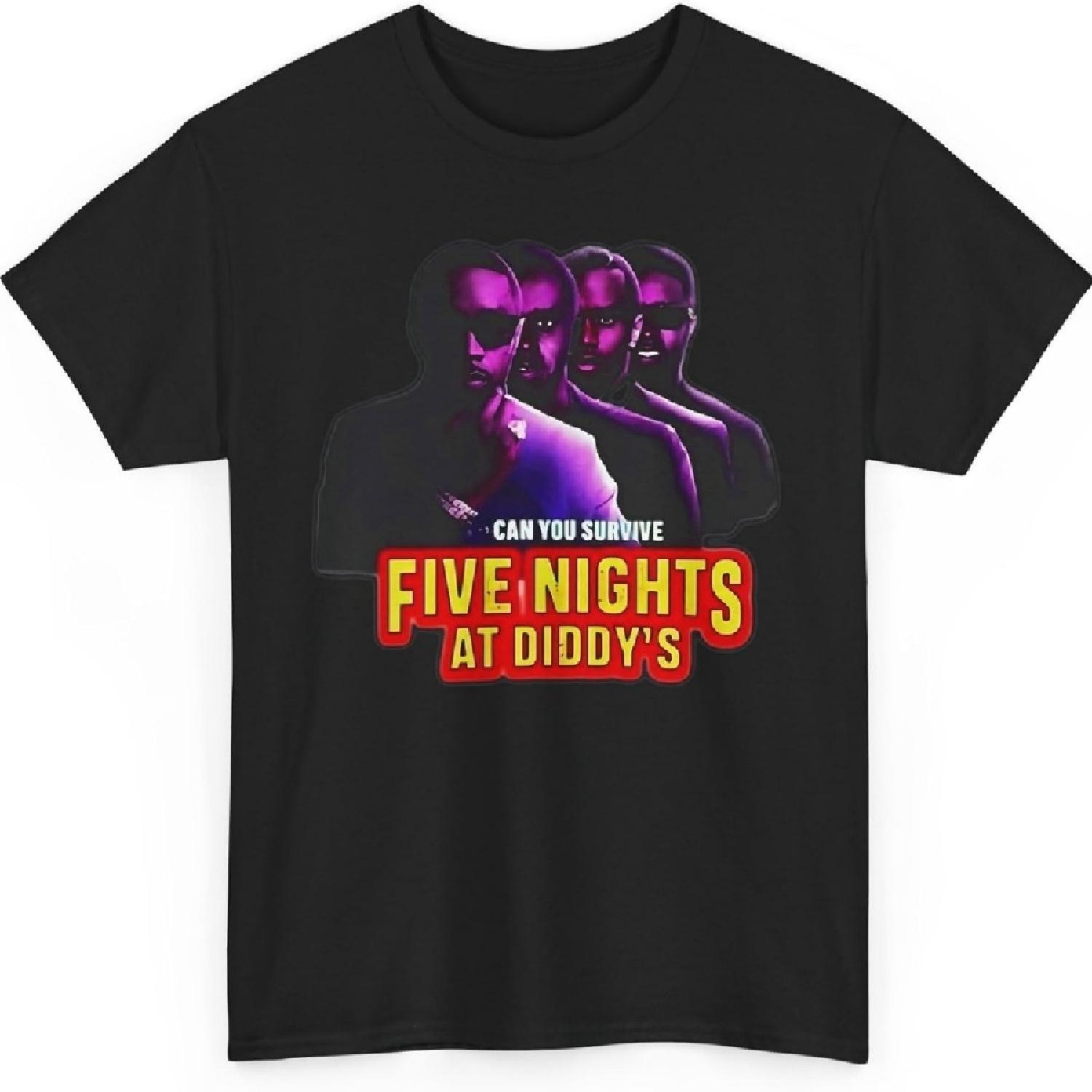 

Funny Five Nights at Diddy s House Tee, Meme Shirt, Novelty Graphic Tee, Gift for Gamer, Pop Culture Shirt Black XXXXXL чёрный