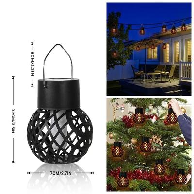 KDULIT Solar Outdoor Flammen-Effekt Hängeleuchte Out Wasserdicht Garten Hof Terrasse Dekoration Atmosphäre Hängeleuchte
