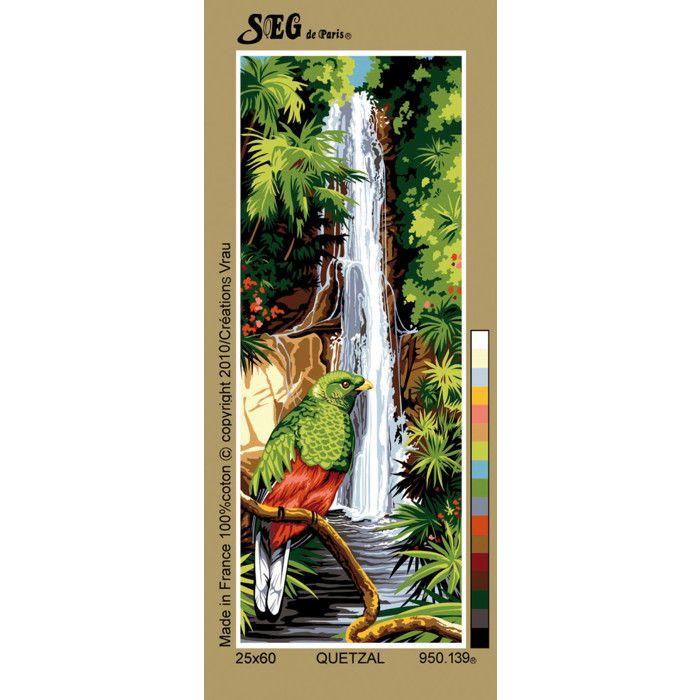 Canevas antique Quetzal 25x60cm