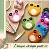 Punch Needle Coaster Kit 6Pcs Animal Frog Punch Needle Embroidery Kits for Beginners Art Work Decor Coasters Kit