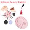 Portable Silicone Cosmetic Palette with Smooth Surfaces for Quick Cleanup and Travel Friendly Makeup Adjustments