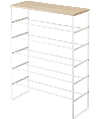 Yamazaki Jitsugyo 3369 Skostativ med Top 6 B66 x D25 x Tårn Sko Sko Kroge Medfølger Plade, Hylder, Hvid, Ca.. H87cm, Hylde, Opbevaring,