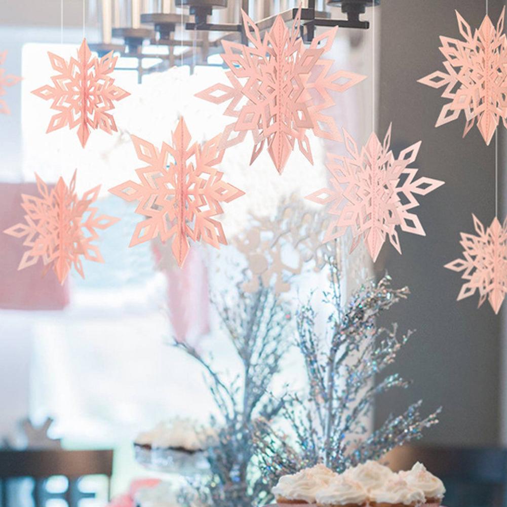 Christmas Decor Snowflake Pendant Snowflake Decoration Christmas Tree Pendant Six-petal Snowflake Flakes Shops Shopping Malls