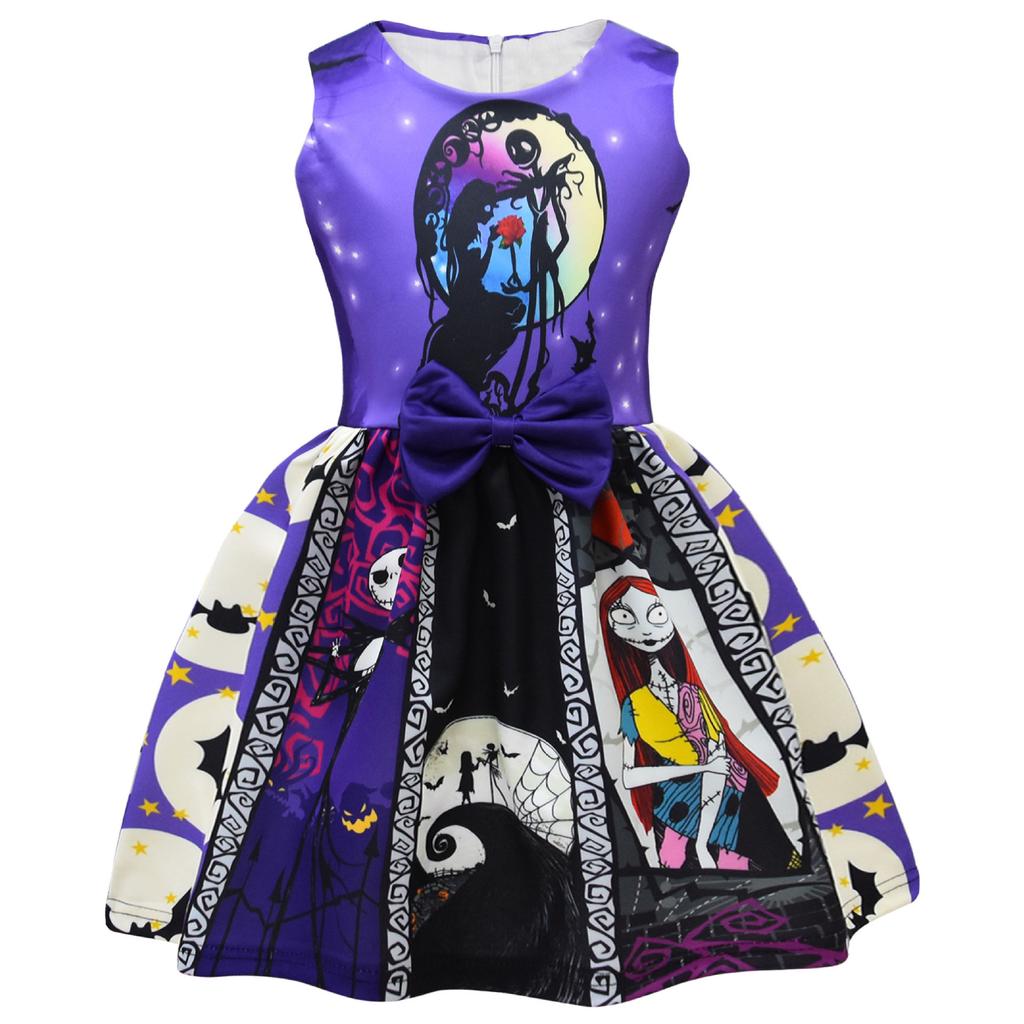 Halloween Sally And Jack, Bow Girl Dress + Bag 9196