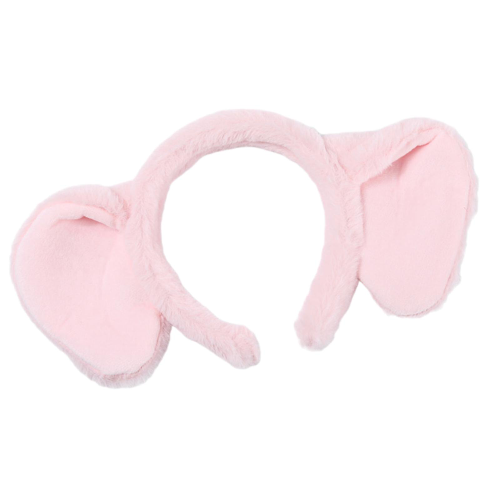 

Cartoon Animal Themed Plush Headband Elastic Hairband Hairpieces Decoration for Daily Wear and Party Makeup Ornament розовый