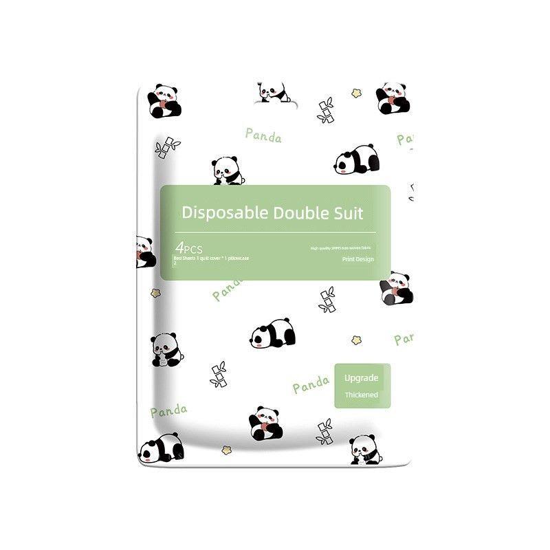 

Travel Disposal Bed Sheet Duvet Cover Pillowcase Quilt Cover Four-Piece Travel Hotel Double Single Suit Portable Dirt-Proof 100cmx200cm Disposable bath towel 70*140cm