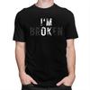 Im Ok Im Broken T Shirt for Men Pure Cotton Tshirt Casual Streetwaer Short Sleeve Tee Shirt Slim Fit