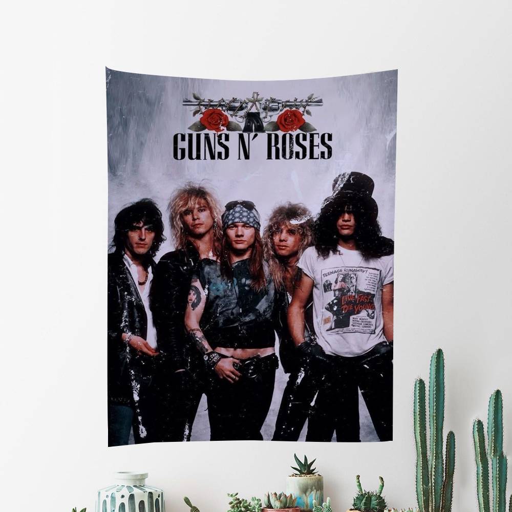 Cool Band GGuns N Roses Hanging Bohemian Tapestry Bohemian Wall Tapestries Mandala Kawaii Room Decor