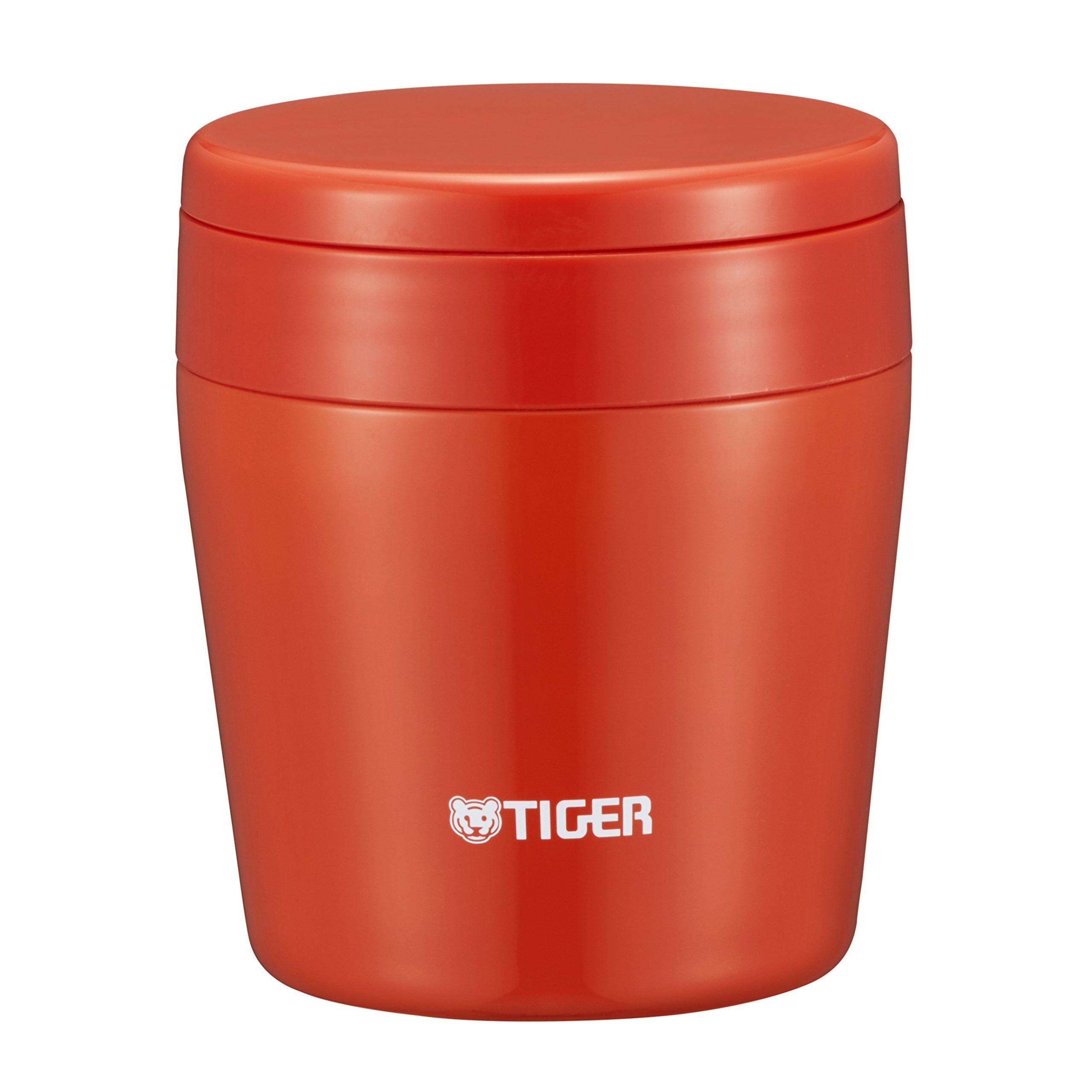 

Tiger Stainless Steel Vacuum Insulated Soup Jar 250ml All 2 Colors, Wide Mouth,Thermal Lunch Box Chili Red