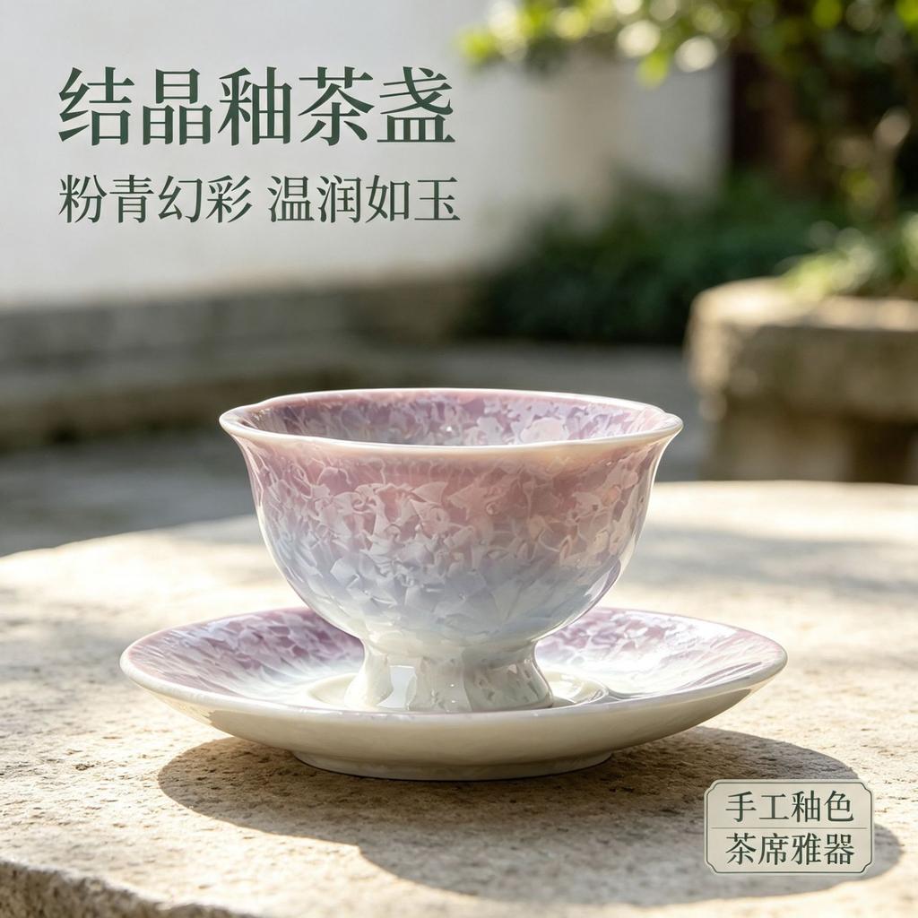 Crystal glaze gradient purple master cup, high-appearance exquisite ceramic tea cup, tea cup, business cultural and creative souvenir