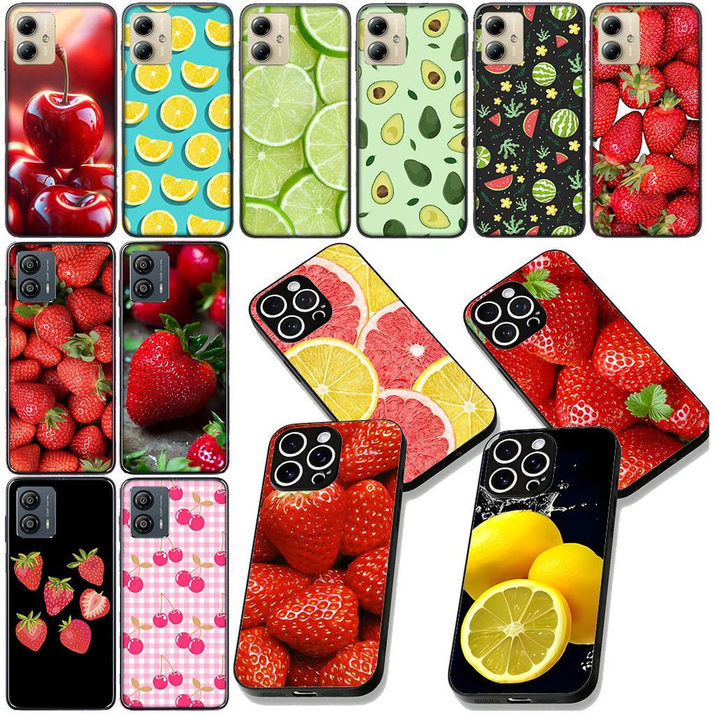 Cherry Strawberry Fruit Summer Avocado Cherry for Motorola Moto Edge 50 30 Fusion 40 NEO Ultra Pro G22 G23 G35 G84 G13 G53 Case