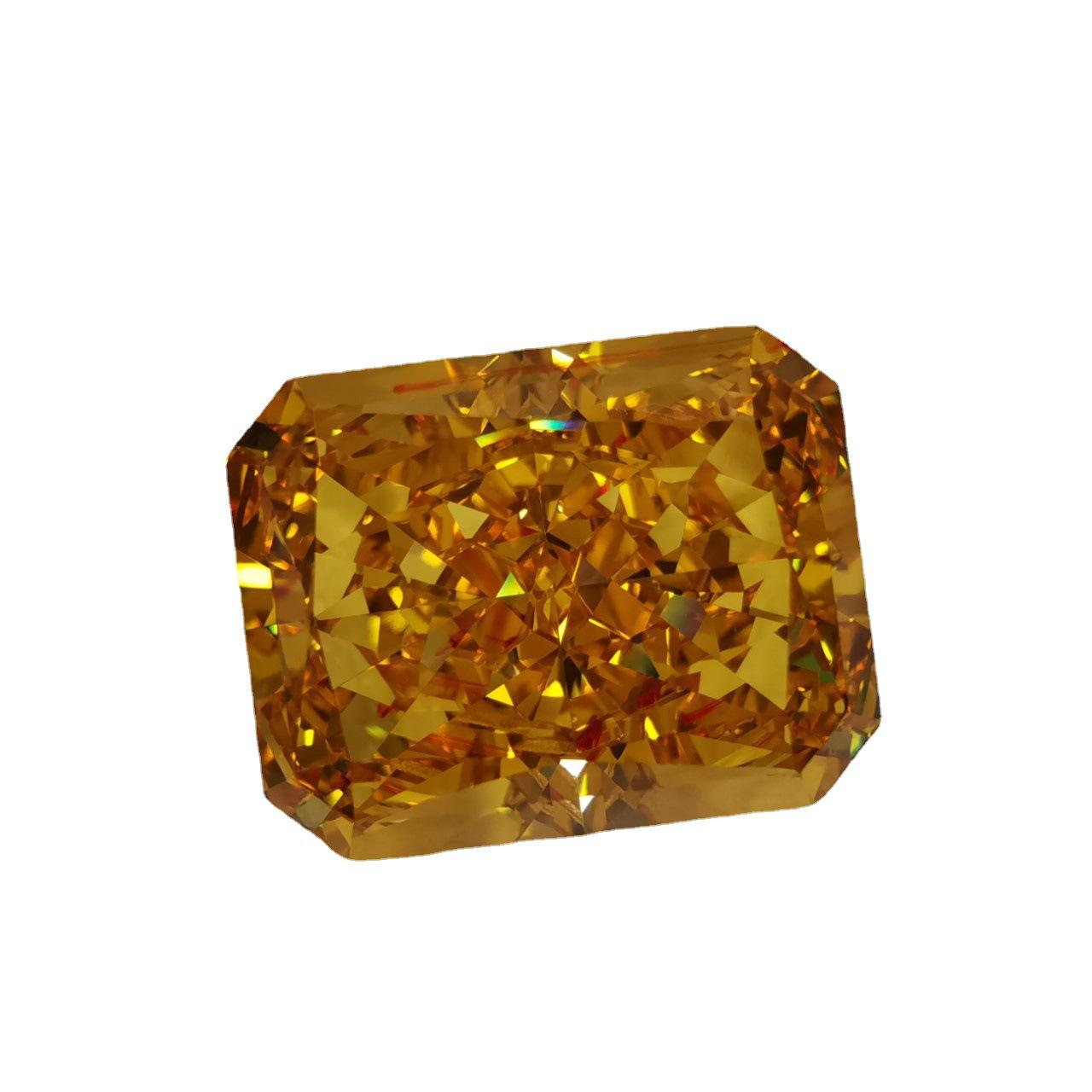 

Rectangular Beveled Deep Goose Yellow Ice Flower Cut 18x23 світло-жовтого кольору