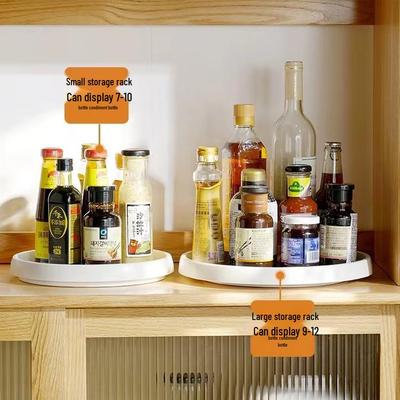 Round Non-Slip Rotating Organizer Tray for Kitchen & Bathroom