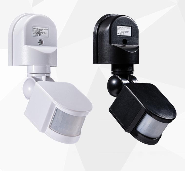 Наружный светодиодный настенный светильник с инфракрасным датчиком движения With Base 85-265V Black Mini P807B