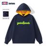 GENIOLAMODE American Style Casual Letter Print Hooded Sweatshirt