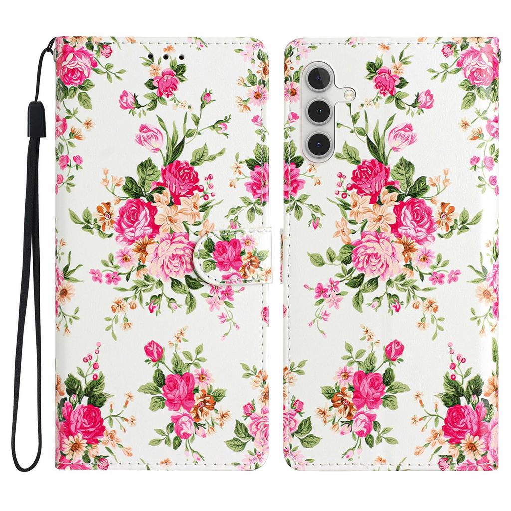 For Samsung Galaxy A36 5G Wallet Case PU Leather Pattern Printing Stand Phone Cover with Strap