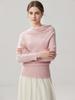 2026 Autumn Women's One-Shoulder Cashmere Sweater - Irregular Sweet Style, Solid Color, Warm & Stylish