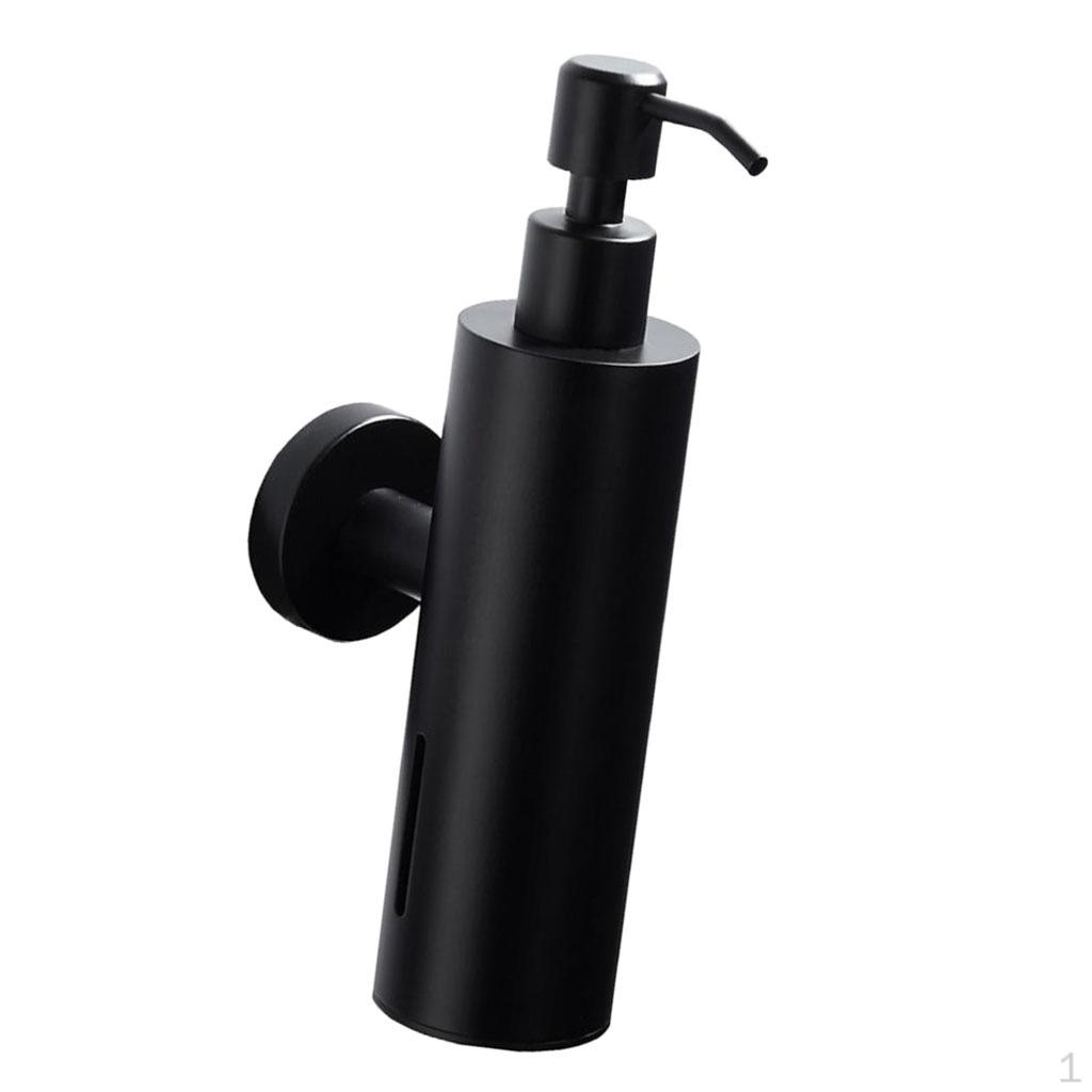 200ML Stainless Steel Soap Pump Dispenser Bottle Types Wall Mount Round