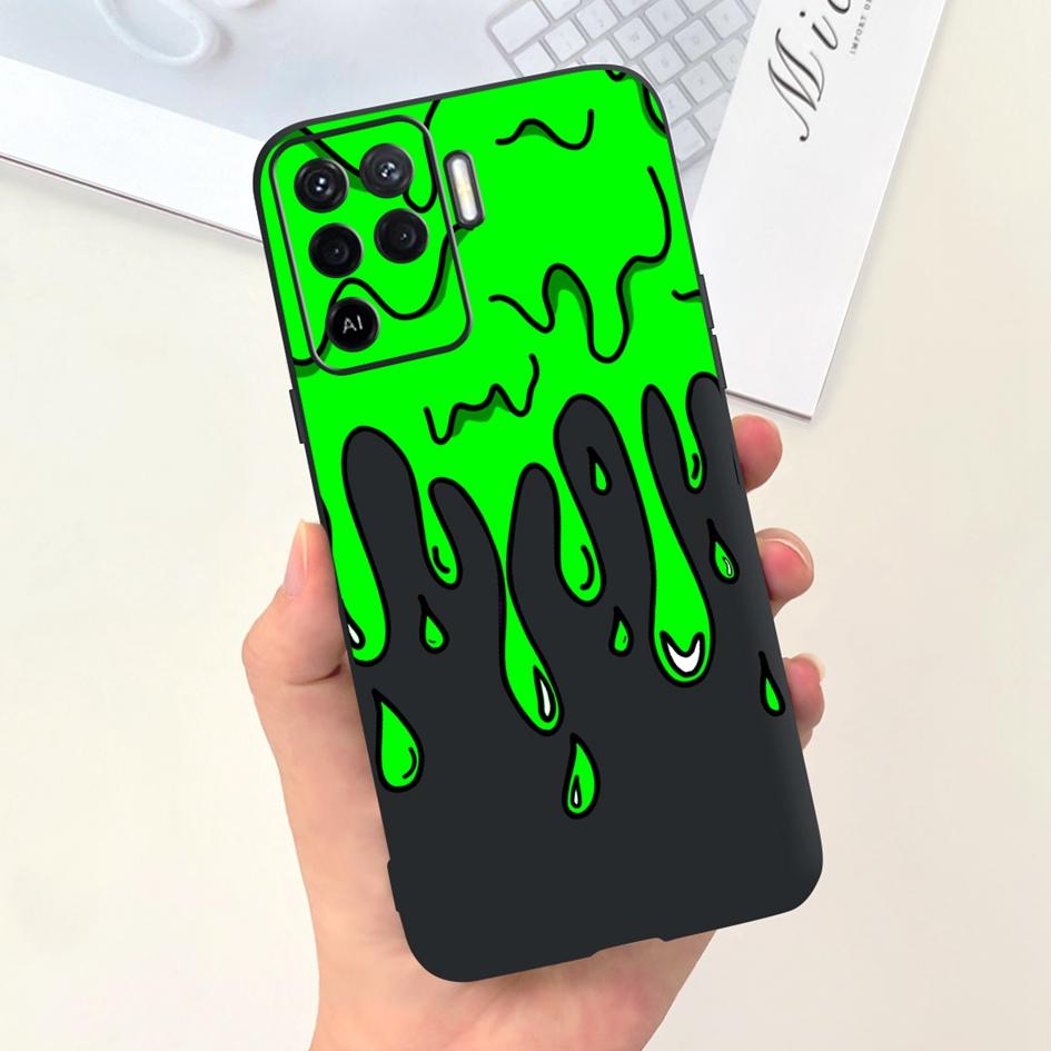For OPPO Reno 5 Lite Case CPH2205 Popular Flower Soft Silicone Back Cover For OPPO A94 5G CPH2211 A 94 Reno 5Z Reno5 Lite Bumper