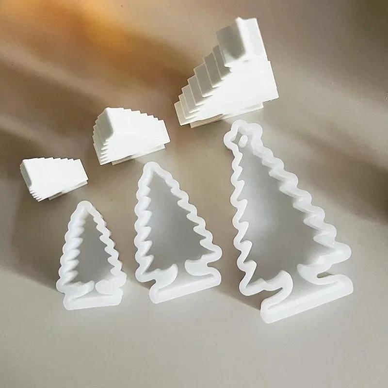 New 1pc Christmas Trees Pine Tree Molds Handmade Decoration Resin Casting Christmas Trees Mold Pine Tree Ornaments Casting Molds