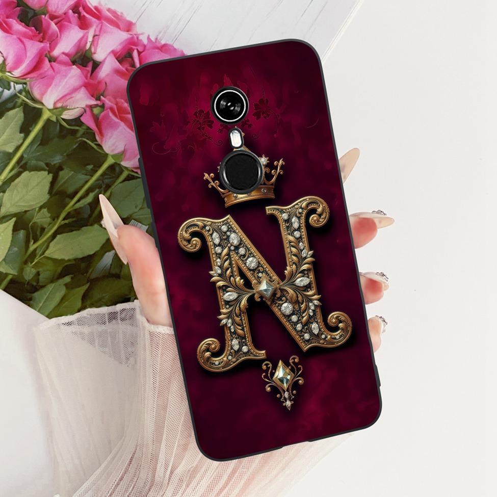 For ITEL A33 Case Cover Aesthetic Luxury A-Z Letters Cool Crown 2D Painted Silicone Phone Casing For ITELA33
