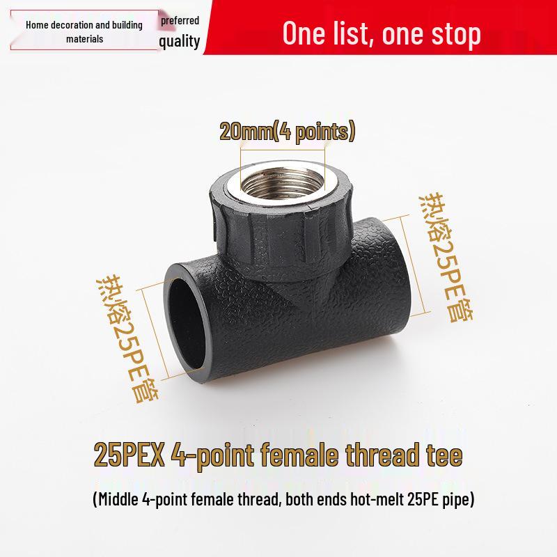 Vícevelikostní vodovodní potrubní tvarovka: Vnitřní/Vnější závitové koleno T pro 4, 6 a 1-palcové potrubí